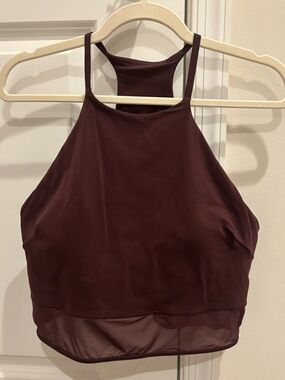 Lululemon Nulu High Neck Mesh Hem Tank in Goodnight Plum